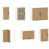 vidaXL 11d&iacute;ln&aacute; sada kuchyňsk&yacute;ch skř&iacute;něk "Kalmar" dub artisan kompozit