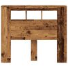 vidaXL Čelo postele s LED old wood 120x18,5x103,5 cm kompozitn&iacute; dřevo