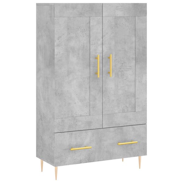 vidaXL Skř&iacute;ň highboard betonově &scaron;ed&aacute; 69,5x31x115 cm kompozitn&iacute; dřevo