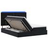 vidaXL LED postel s &uacute;ložn&yacute;m prostorem a matrac&iacute; Čern&aacute; 200 x 200 cm