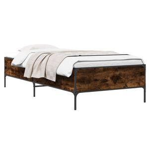 vidaXL R&aacute;m postele Kouřov&yacute; dub 80 x 200 cm Kompozitn&iacute; dřevo