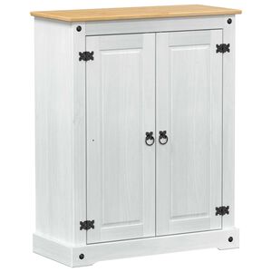 vidaXL Skř&iacute;ň na obuv B&iacute;l&aacute; 86 x 38,5 x 108 cm Masivn&iacute; borov&eacute; dřevo