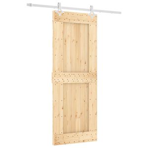 vidaXL Posuvn&eacute; dveře 80 x 210 cm Masivn&iacute; borov&eacute; dřevo (neupraven&eacute;)