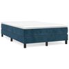 vidaXL Box spring postel s matrac&iacute; tmavě modr&aacute; 120 x 200 cm samet