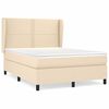 vidaXL Box spring postel s matrac&iacute; kr&eacute;mov&aacute; 140x190 cm textil