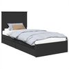 vidaXL Postel s &uacute;ložn&yacute;m prostorem Čern&aacute; 75 x 190 cm Kompozitn&iacute; dřevo