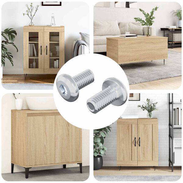 vidaXL Z&aacute;mkov&yacute; &scaron;roub Jednobarevn&yacute; 2 pcs Stř&iacute;brn&aacute; M6 x 12 mm Ocel