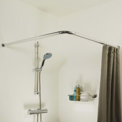 Sealskin Rohová tyč na sprchový závěs 90 x 90 cm matně šedá