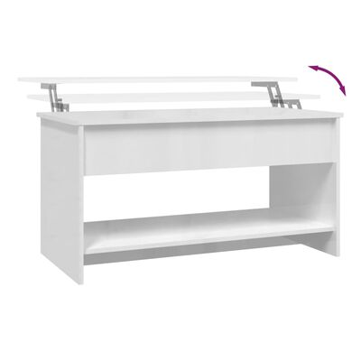vidaXL Konferenční stolek lesklý bílý 102x50x52,5 cm kompozitní dřevo