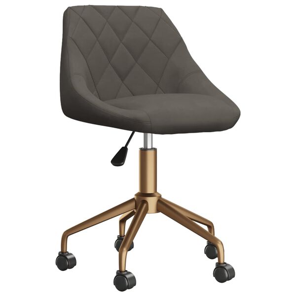 vidaXL Otočn&eacute; j&iacute;deln&iacute; židle 2 ks tmavě &scaron;ed&eacute; samet