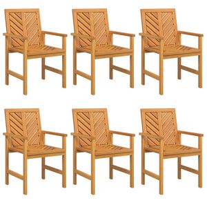 vidaXL J&iacute;deln&iacute; židle 6 pcs Př&iacute;rodn&iacute; 62,5 x 59 x 89 cm