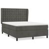 vidaXL Box spring postel s matrac&iacute; tmavě &scaron;ed&aacute; 140x200 cm samet
