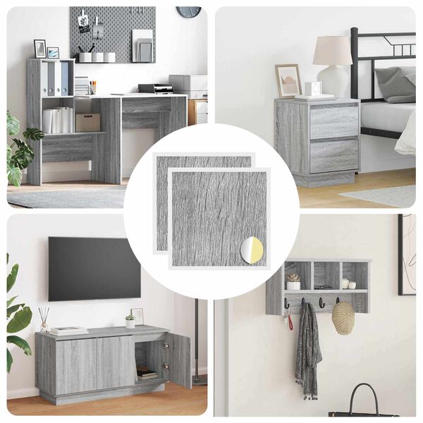 vidaXL Lepic&iacute; kryt &scaron;roubu 2 pcs &Scaron;ed&aacute; Sonoma &Oslash; 20 x 0,5 mm