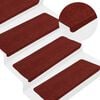 vidaXL Samolepic&iacute; podložky na schody 30 ks Červen&aacute; 65x22,5x3,5 cm
