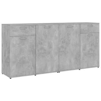 vidaXL Příborník betonově šedý 160 x 36 x 75 cm dřevotříska
