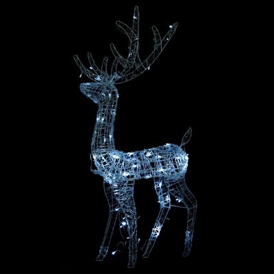 vidaXL Vánoční dekorace akryloví sobi 3 ks 120 cm teplé chladná bílá