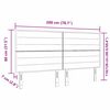 vidaXL LED hlavov&aacute; deska s čelo Kr&eacute;mov&aacute; 200 cm Polyester
