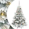 vidaXL Uměl&yacute; v&aacute;nočn&iacute; stromeček s 150 LED diodami B&iacute;l&aacute; 120 cm PE a PVC
