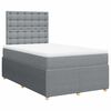 vidaXL Box spring postel s matrac&iacute; světle &scaron;ed&aacute; 120x190 cm textil