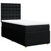 vidaXL Box spring postel s matrac&iacute; čern&aacute; 90x200 cm textil