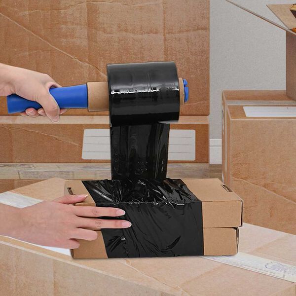 vidaXL Stretch f&oacute;lie 50 ks, čern&aacute;, 23 &micro;m, 10 cm x 150 m