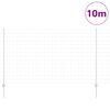 vidaXL Plot s sloupkem Stř&iacute;brn&aacute; 1,4 x 10 m Ocel