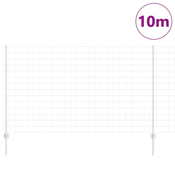 vidaXL Plot s sloupkem Stř&iacute;brn&aacute; 1,4 x 10 m Ocel