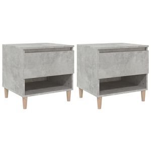 vidaXL Nočn&iacute; stolky 2 ks betonově &scaron;ed&eacute; 50x46x50 cm kompozitn&iacute; dřevo