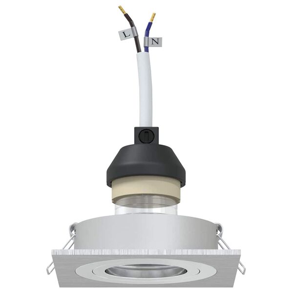 vidaXL Spotlights s reflektory 12 pcs Stř&iacute;brn&aacute; 9 x 9 x cm Hlin&iacute;k