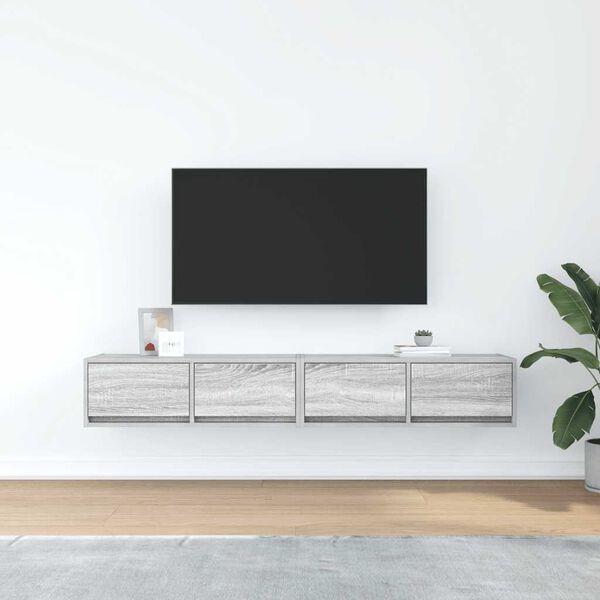 vidaXL TV skř&iacute;ňka &scaron;ed&aacute; sonoma 80x31x25,5 cm kompozitn&iacute; dřevo