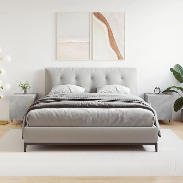 vidaXL Nočn&iacute; stolky 2 ks betonově &scaron;ed&eacute; 40x40x50 cm kompozitn&iacute; dřevo