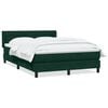 vidaXL Box spring postel s matrac&iacute; tmavě zelen&aacute; 160x220 cm samet