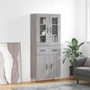 vidaXL Skř&iacute;ň highboard &scaron;ed&aacute; sonoma 69,5 x 34 x 180 cm kompozitn&iacute; dřevo