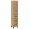 vidaXL Vysok&yacute; bufet Artisanov&yacute; dub 34,5 x 34 x 180 cm Kompozitn&iacute; dřevo