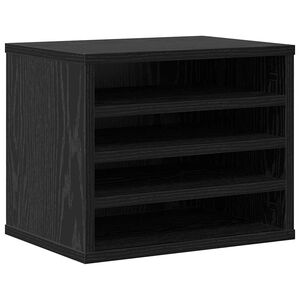vidaXL Organiz&eacute;r na stůl Čern&yacute; dub 36 x 26 x 29,5 cm Kompozitn&iacute; dřevo