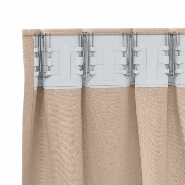 vidaXL Z&aacute;věsy na zatemněn&iacute; s kroužky 2 pcs Taupe 260 x 140 cm