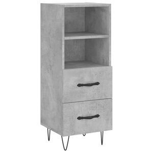 vidaXL Př&iacute;born&iacute;k betonově &scaron;ed&yacute; 34,5 x 34 x 90 cm kompozitn&iacute; dřevo