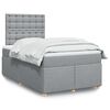 vidaXL Box spring postel s matrac&iacute; světle &scaron;ed&aacute; 120x190 cm textil