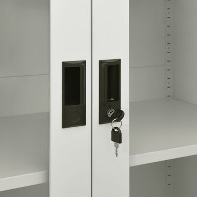 vidaXL Kancelářská skříň světle šedá 90 x 40 x 180 cm ocel