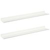 vidaXL Plovouc&iacute; police N&aacute;stěnn&yacute; 2 pcs B&iacute;l&yacute; 60 x 9 x 2,5 cm Ocel