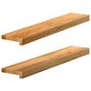 vidaXL Okenn&iacute; parapety 2ks světle hněd&eacute; 70x15x2cm masivn&iacute; dub