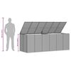 vidaXL Zahradní úložný box PE ratan 291 x 100,5 x 104 cm šedý