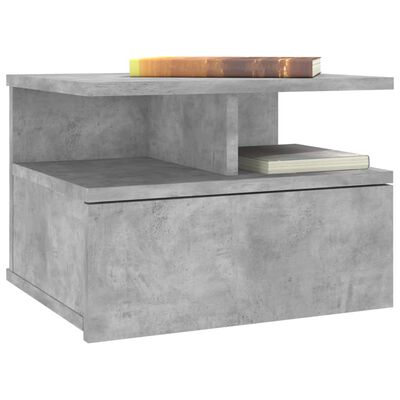 vidaXL Nástěnný noční stolek beronově šedý 40 x 31 x 27 cm dřevotříska