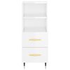 vidaXL Skř&iacute;ň highboard b&iacute;l&aacute; s vysok&yacute;m leskem 34,5x34x180 cm kompozit