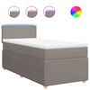 vidaXL Box spring postel s matrac&iacute; taupe 90x200 cm textil