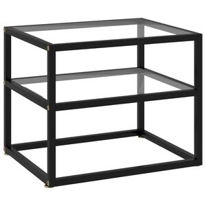 vidaXL Konzolov&yacute; stolek průhledn&yacute; 50 x 40 x 40 cm tvrzen&eacute; sklo