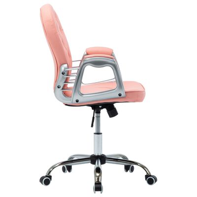 vidaXL Otočná kancelářská židle růžová umělá kůže