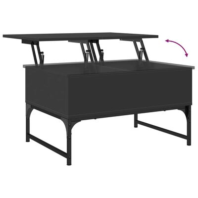 vidaXL Konferenční stolek černý 70 x 50 x 40 cm kompozitní dřevo a kov