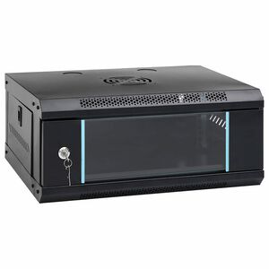 vidaXL S&iacute;ťov&yacute; kabinet s &uacute;loži&scaron;těm Čern&aacute; 53 x 45 x 21 cm Ocel