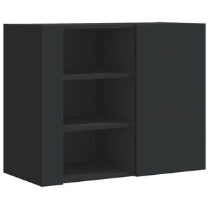 vidaXL N&aacute;stěnn&aacute; skř&iacute;ňka čern&aacute; 75 x 35 x 60 cm kompozitn&iacute; dřevo